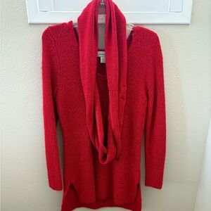 Liz Claiborne Red Cowl Neck Sweater